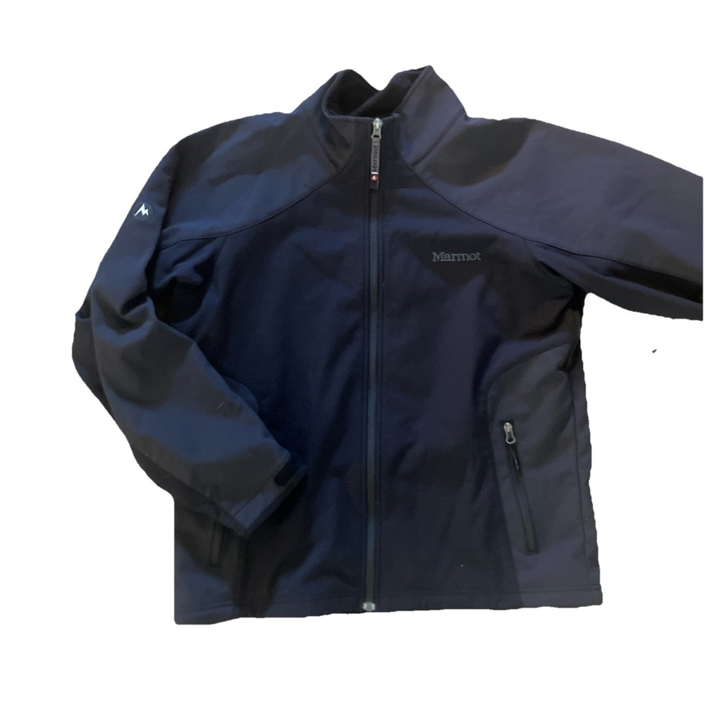 Marmot Jacket Mens Large Black Windstopper Softshell Full Zip Hiking